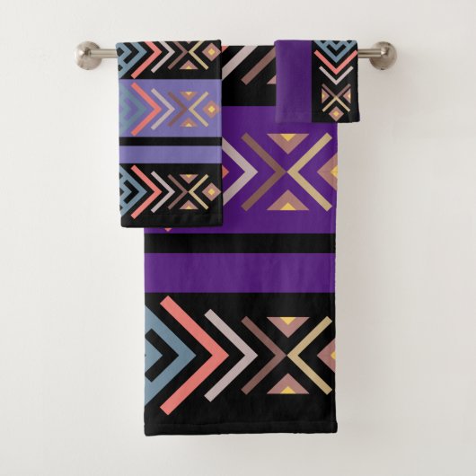 Paarse Zuidwestelijke Dodehanddoekset Bad Handdoek (Insitu)