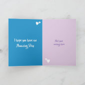 Paarse zusje met naam kaart (Binnen)