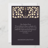 Paarse zwaard en schild middeleeuwse fantasie brui bedankkaart (Achterkant)