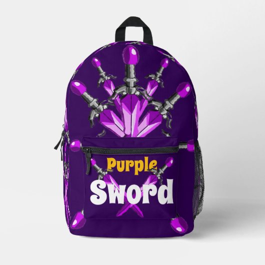 Paarse Zwaard Kinder Rugzak (Voorkant)