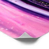 Paarse zwammen marmeren met glitter goud poster (Hoek)