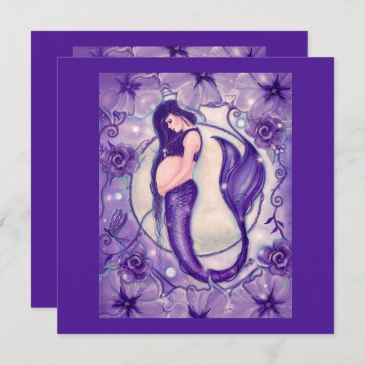 Paarse zwangerschap vermagerd door Renee Hartelijk Kaart (Voorkant / Achterkant)