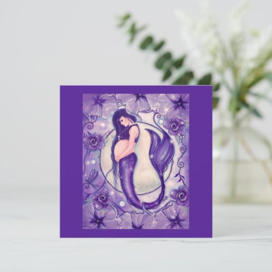 Paarse zwangerschap vermagerd door Renee Hartelijk Kaart (Staand voorkant)