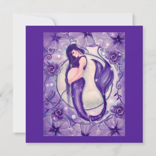 Paarse zwangerschap vermagerd door Renee Hartelijk Kaart (Achterkant)