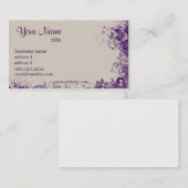 Paarse ZWARE KaartTEMPLATE Visitekaartje (Voorkant / Achterkant)