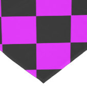 Paarse zwart Checker Diamond Pattern Korte Tafelloper (Hoek)
