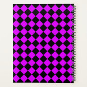 Paarse zwart Checker Diamond Pattern Planner (Achterkant)