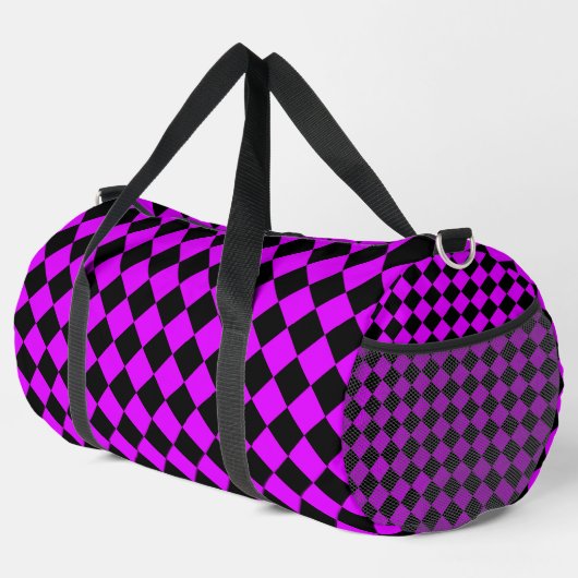 Paarse zwart Checker Diamond Pattern Plunjezak (Rechterhoek)