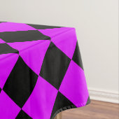 Paarse zwart Checker Diamond Pattern Tafelkleed (Voorbeeld)