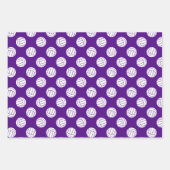 paarse zwart coördinerende kleur thema volleybal inpakpapier vel (Voorkant 2)