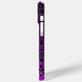 PAARSE ZWART-DAMASKMONOGRAM Case-Mate iPhone CASE (Achterkant / Links)