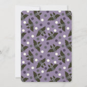 Paarse Zwart en Grijs Cartoon Bat Leuk Feest Kaart (Achterkant)