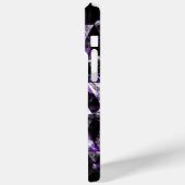 Paarse Zwart Geometrisch Smoky Abstract Monogram Case-Mate iPhone Case (Achterkant / Links)