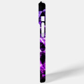 Paarse Zwart Geometrisch Smoky Abstract Monogram Case-Mate iPhone Case (Achterkant / Links)