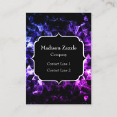 Paarse Zwart Geometrisch Smoky Abstract Monogram Visitekaartje (Voorkant)