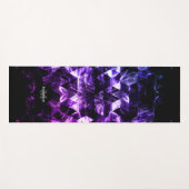 Paarse Zwart Geometrisch Smoky Abstract Monogram Yogamat (Voorkant (horizontaal))