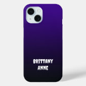 Paarse zwart gepersonaliseerd Case-Mate iPhone case (Achterkant)