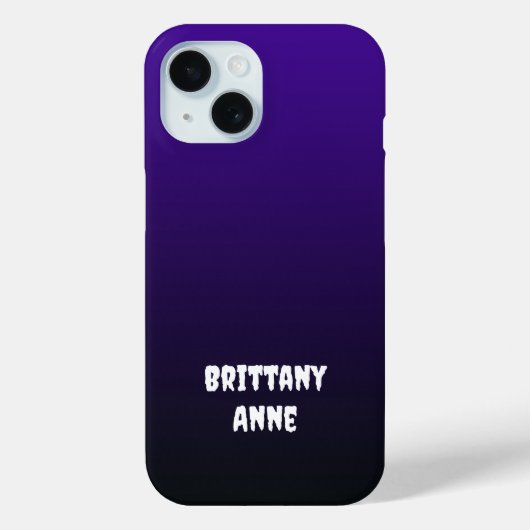 Paarse zwart gepersonaliseerd Case-Mate iPhone case (Achterkant)