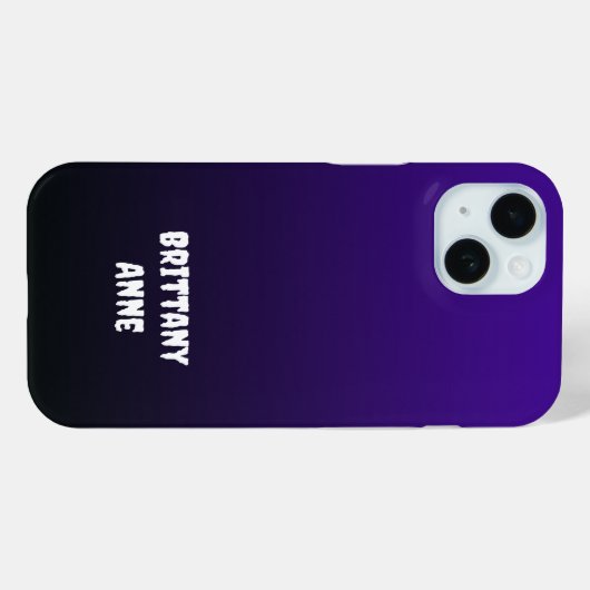Paarse zwart gepersonaliseerd Case-Mate iPhone case (Achterkant (horizontaal))