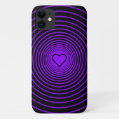 Paarse zwart gestreepte iPhone Case Kies kleuren (Achterkant)