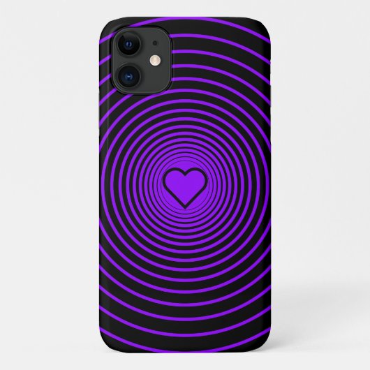 Paarse zwart gestreepte iPhone Case Kies kleuren (Achterkant)