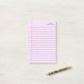 Paarse Zwart Gevoerde School Notitieboek Document  Post-it® Notes (Op bureau)