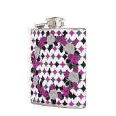 PAARSE ZWART GRIJS WIT PATRONEN & BLOEMEN HEUPFLES (Links)