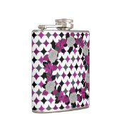 PAARSE ZWART GRIJS WIT PATRONEN & BLOEMEN HEUPFLES (Rechts)