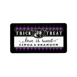 Paarse zwart halloween bruiloft namen liefde is zo etiket