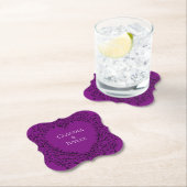 Paarse zwart hart elegante gotische bruiloft Onder Kartonnen Onderzetters (Insitu)