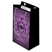 Paarse zwart ontwerp klein cadeauzakje (Voorkant Gekanteld)