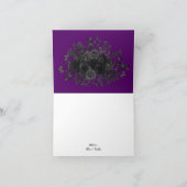 Paarse & Zwart Roos Gotische Bruiloft Dank u Kaart (Binnen)