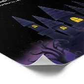 Paarse Zwart Speels Leuk Halloween welkom poster (Hoek)