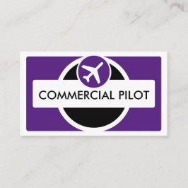 Paarse zwart wit custom pilot visitekaartjes
