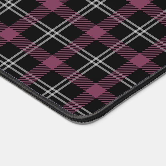 Paarse zwart wit geruite decorachtergrond bureaumat (Hoek)
