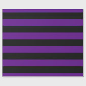 Paarse Zwart XL Stripes Patroon V Cadeaupapier (Vlak)