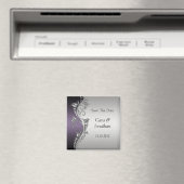 Paarse zwart zilver bewaar de datum Magneet (Insitu (Vaatwasser))