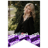 Paarse & Zwarte 16 Foto Afstuderen Hangende Banner (Tweede vlag)