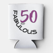 Paarse & Zwarte 50e Verjaardag Typografie Blikjeskoeler (Voorkant)