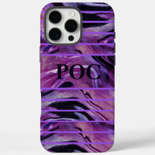 Paarse zwarte Abstracte monogram Hoesje-mate iPhone 16 Pro Max Hoesje