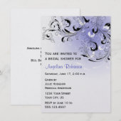 Paarse zwarte Abstracte wervelingen Vrijgezellenfe Kaart (Voorkant / Achterkant)