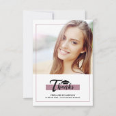 Paarse zwarte Afstuderen dank u fotokaart Kaart (Voorkant)