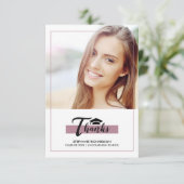 Paarse zwarte Afstuderen dank u fotokaart Kaart (Staand voorkant)