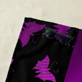 paarse, zwarte badhanddoek (In situ)