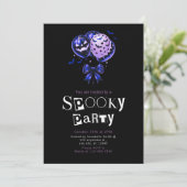 Paarse zwarte ballonnen moderne minimalistische Ha Kaart (Staand voorkant)