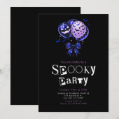 Paarse zwarte ballonnen moderne minimalistische Ha Kaart (Voorkant / Achterkant)