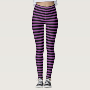 Paarse zwarte band leggings