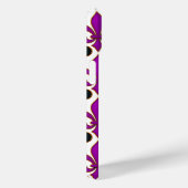 Paarse Zwarte Barok Fleur-de-lis Patroon Ontwerp  Case-Mate iPhone Case (Achterkant / Rechts)