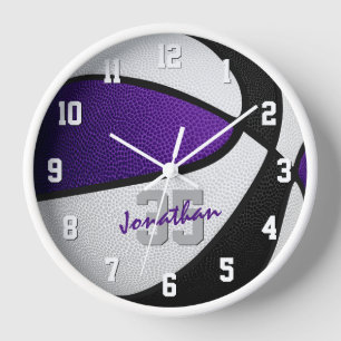 Paarse zwarte basketbal kamer decor