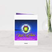 Paarse Zwarte Bloemige Verbonden Hartjes Bedankkaa Bedankkaart (Achterkant)